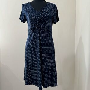 Navy dress.